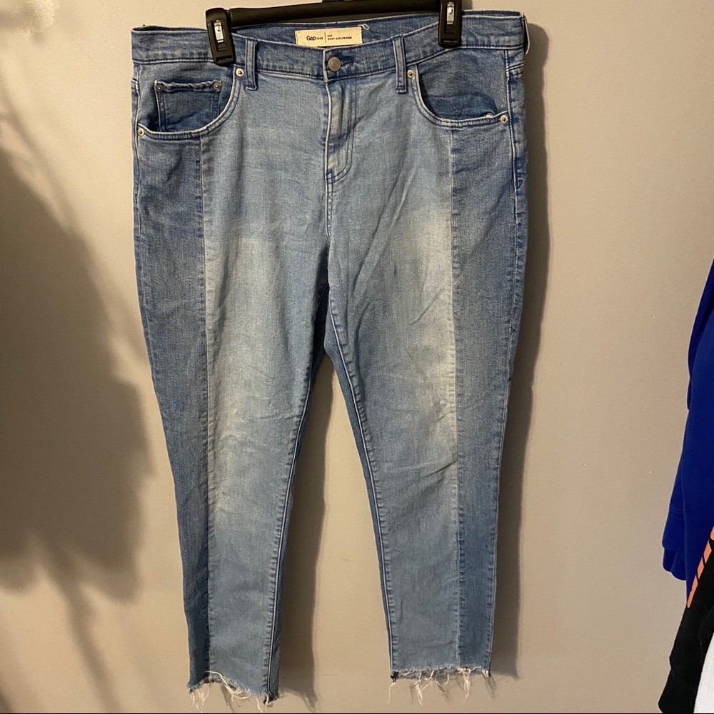 gap two-toned jeans